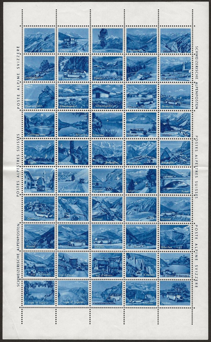 Tutti i francobolli: Schweizerische Alpenposten Postauto Bogen Münstertal Simplon – Nuovo (secondo la descrizione) da Müswangen venduto da buyin