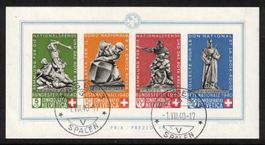 Pro Patria 1940 Block B12 (Nr.16), gestempelt "1.VIII.40"