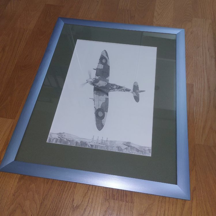 Flugzeug Bild P51 Bleistift von Schwarz | Kaufen auf Ricardo