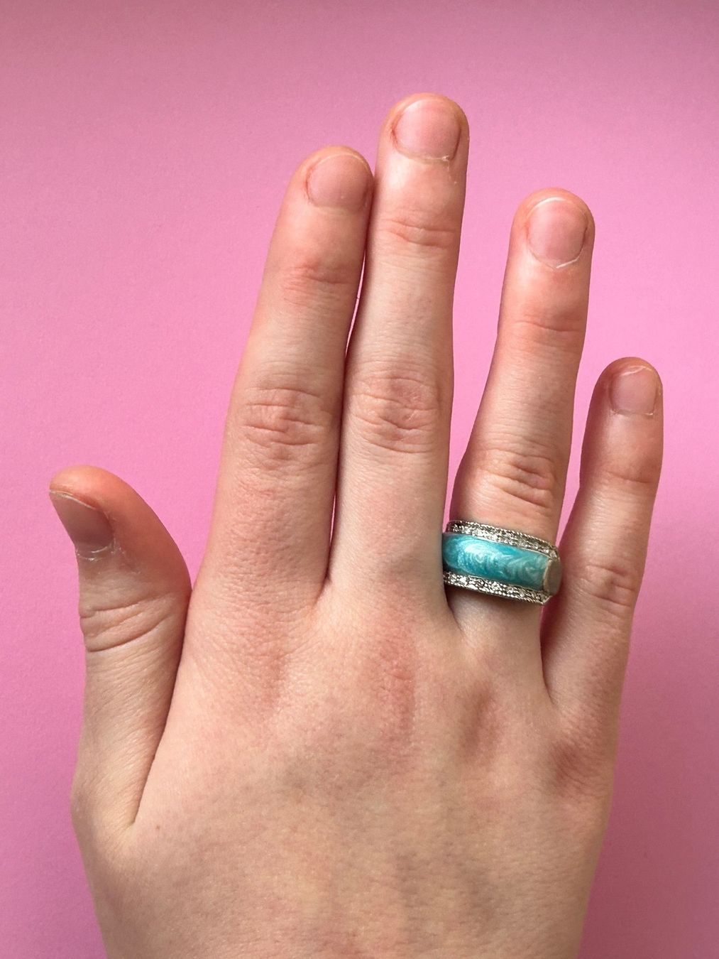Anelli: Fingerring Türkis Meer (56) – Usato da Laufen venduto da Bellebellezza 8