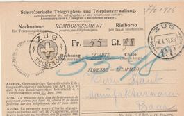 NN-Karte für Telephongebühren Zug