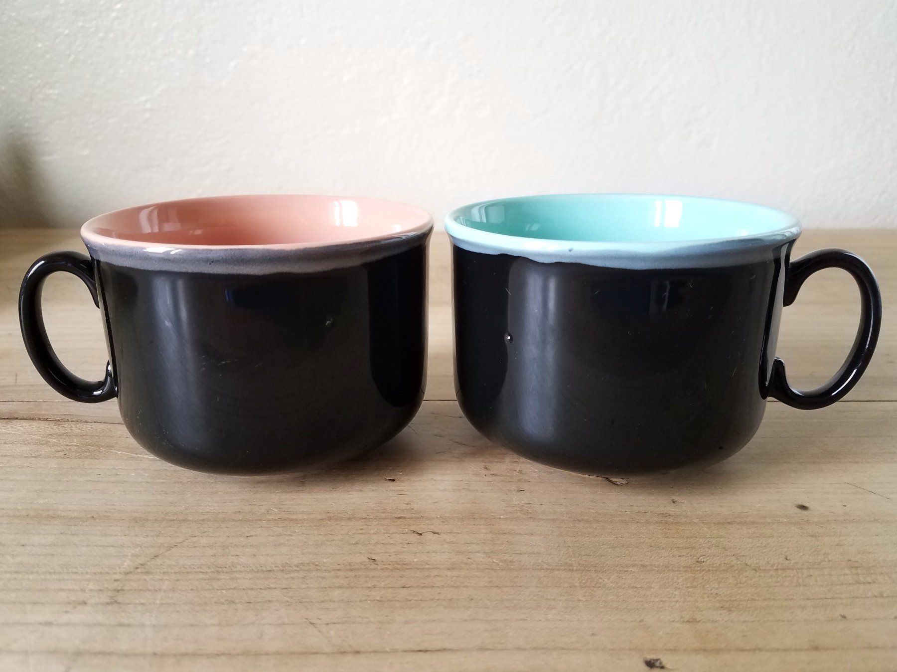 Tazze: 2 Jumbo Tassen MUG EiT ENGLAND, Mid Century – Usato da Rorschacherberg venduto da Marubium