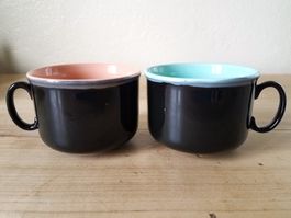 2 Jumbo Tassen MUG EiT ENGLAND, Mid Century