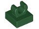 Lego Dark Green Tile, Modified 1 x 1 with Open O Clip8 Stück