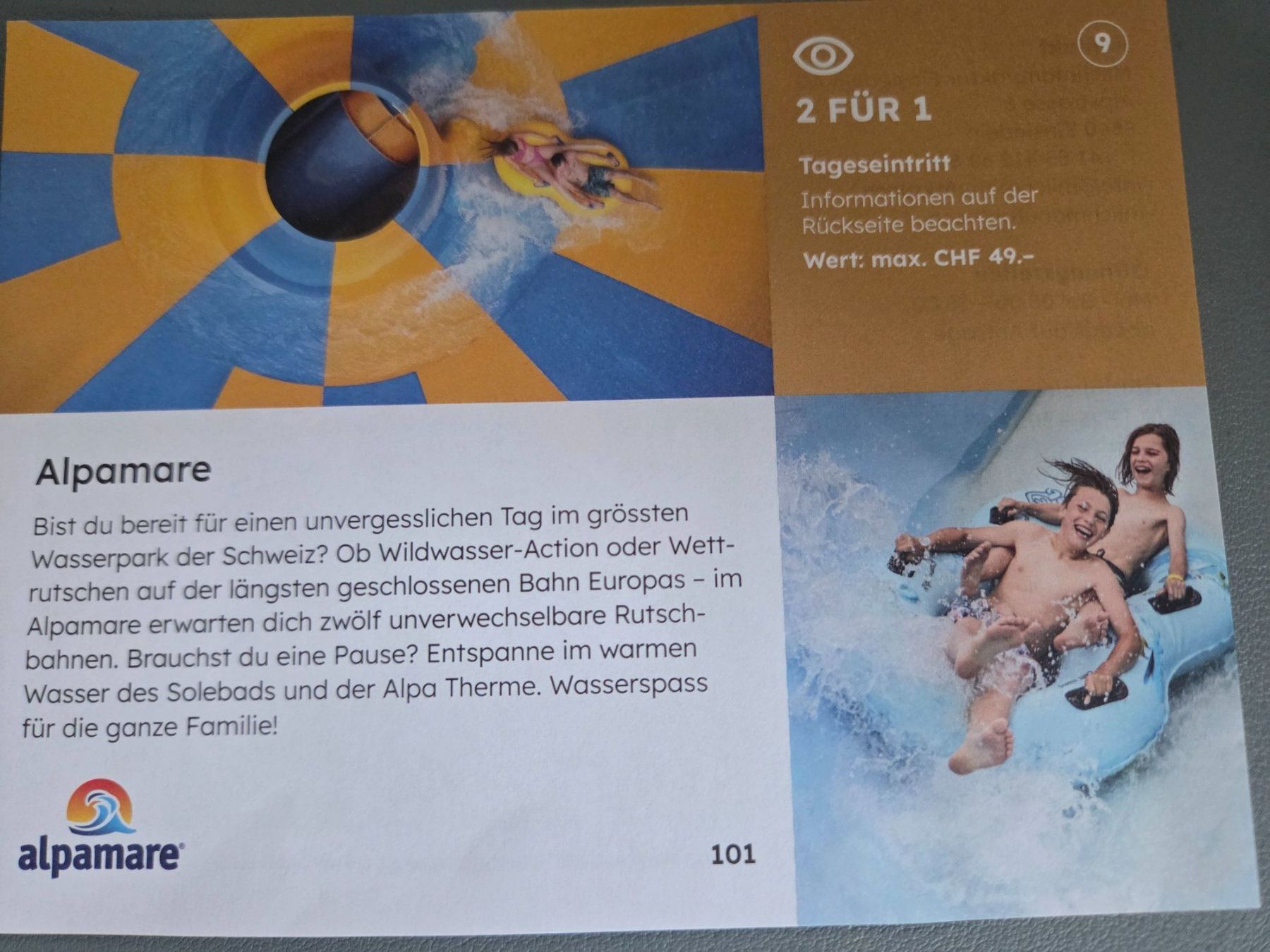 Gutscheine: Alpamara 2für1 – Neu und originalverpackt aus Oberlunkhofen von Nunziogogo