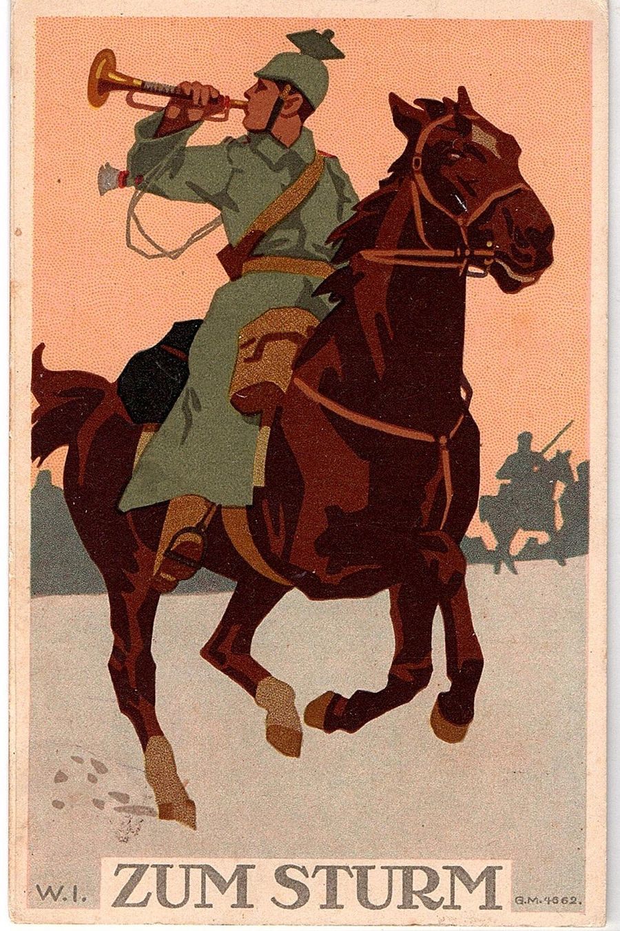 Cartoline postali: Ansichtskarte 1. Weltkrieg Militär "Zum Sturm" – Usato da Mörschwil venduto da aik_x8mc