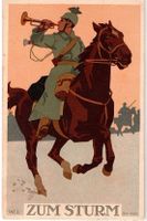 Ansichtskarte 1. Weltkrieg Militär "Zum Sturm"