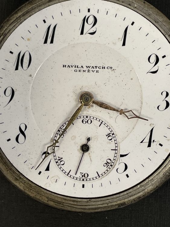 Montre de poche Havila Watch Co, Genève, argent poinconné