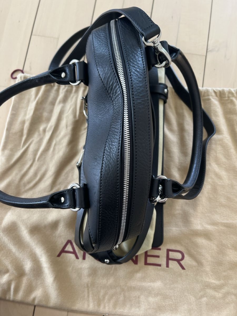 Aigner Borse da donna: Aigner Ledertasche schwarz beige mit Stoffeinsatz – Usato da Illnau venduto da evelineundamelie 8