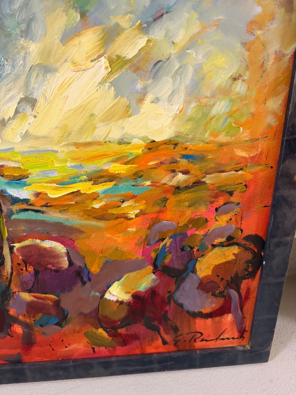 Tableaux: E. Reichmuth Landschaft Öl/Leinwand 71x77 cm – Neuf (Voir description) à Baden par Hug_Mee 1