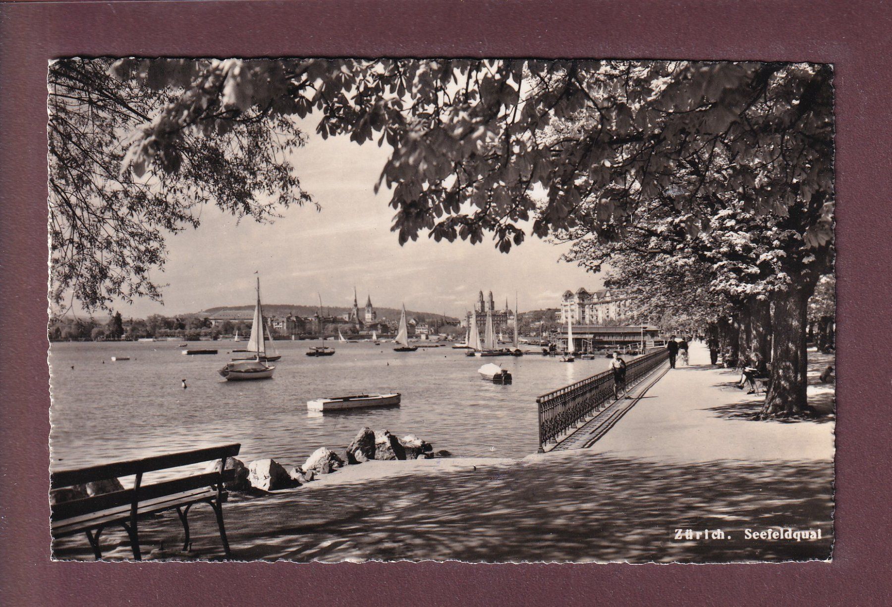 Ansichtskarten: ZÜRICH - Seefeldquai - 1953 – Gebraucht aus Pully von nicecards
