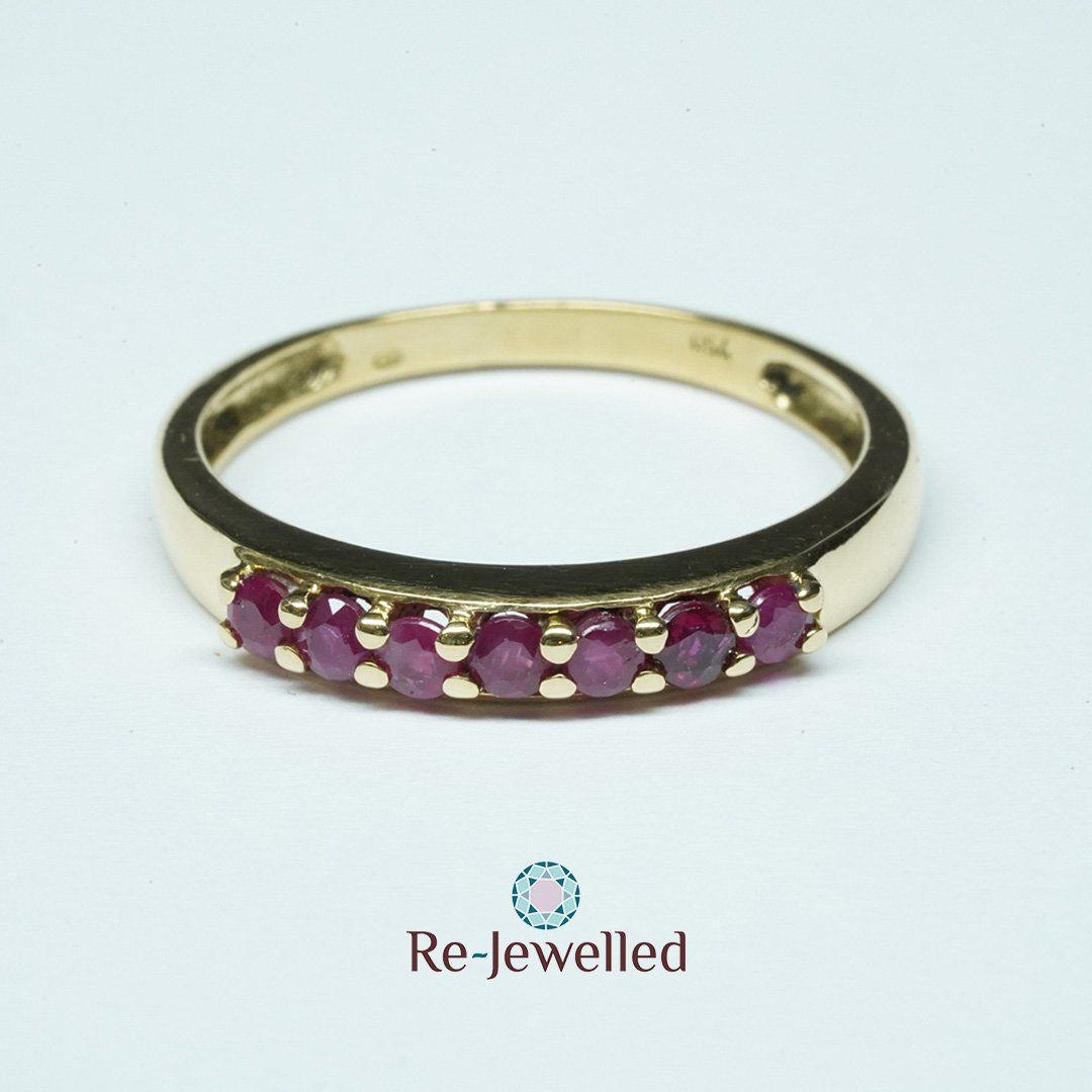 Ringe: Fingerring 18k Gelbgold mit Rubinen – Gebraucht aus Bülach von Re-Jewelled 6