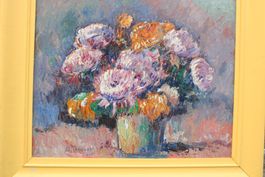 Max Theynet "bouquet de fleurs dans un vase " 1945