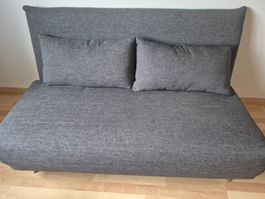 Bettsofa dunkelgrau 146x193 cm, B: 146; T88, H 82 cm