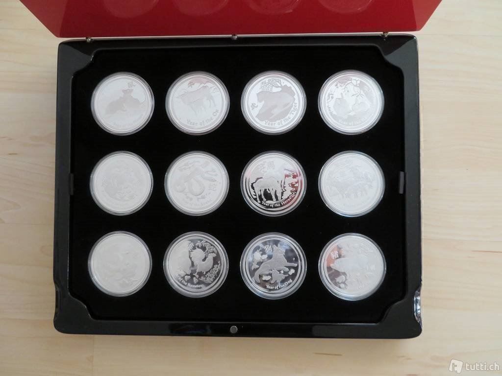 Münzbox/ Scatola/ Box Per Monete Per Lunar Serie I (1) 12x 2 - Foto 6