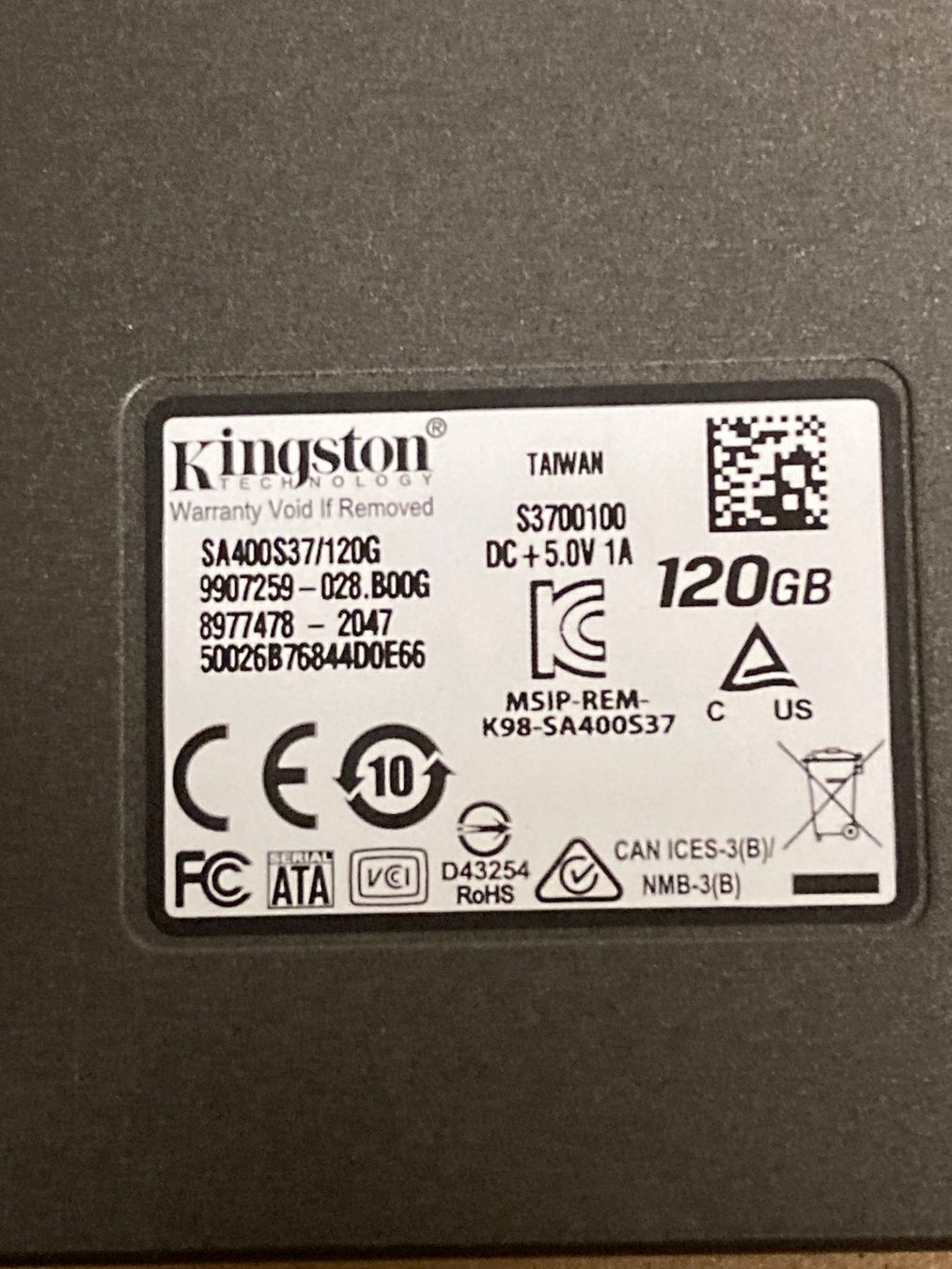 Kingston Dischi rigidi: 120 GB SSD Kingston A400 – Usato da Wettingen venduto da Schabernack_sam 2