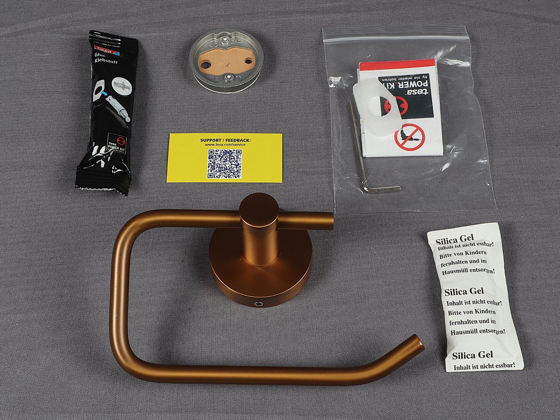 Tesa Sonstige Bad-Accessoires: TESA Toilettenpapierhalter Bronze Design – Neu (gemäss Beschreibung) aus Steinen von Restwert_Steinen 1