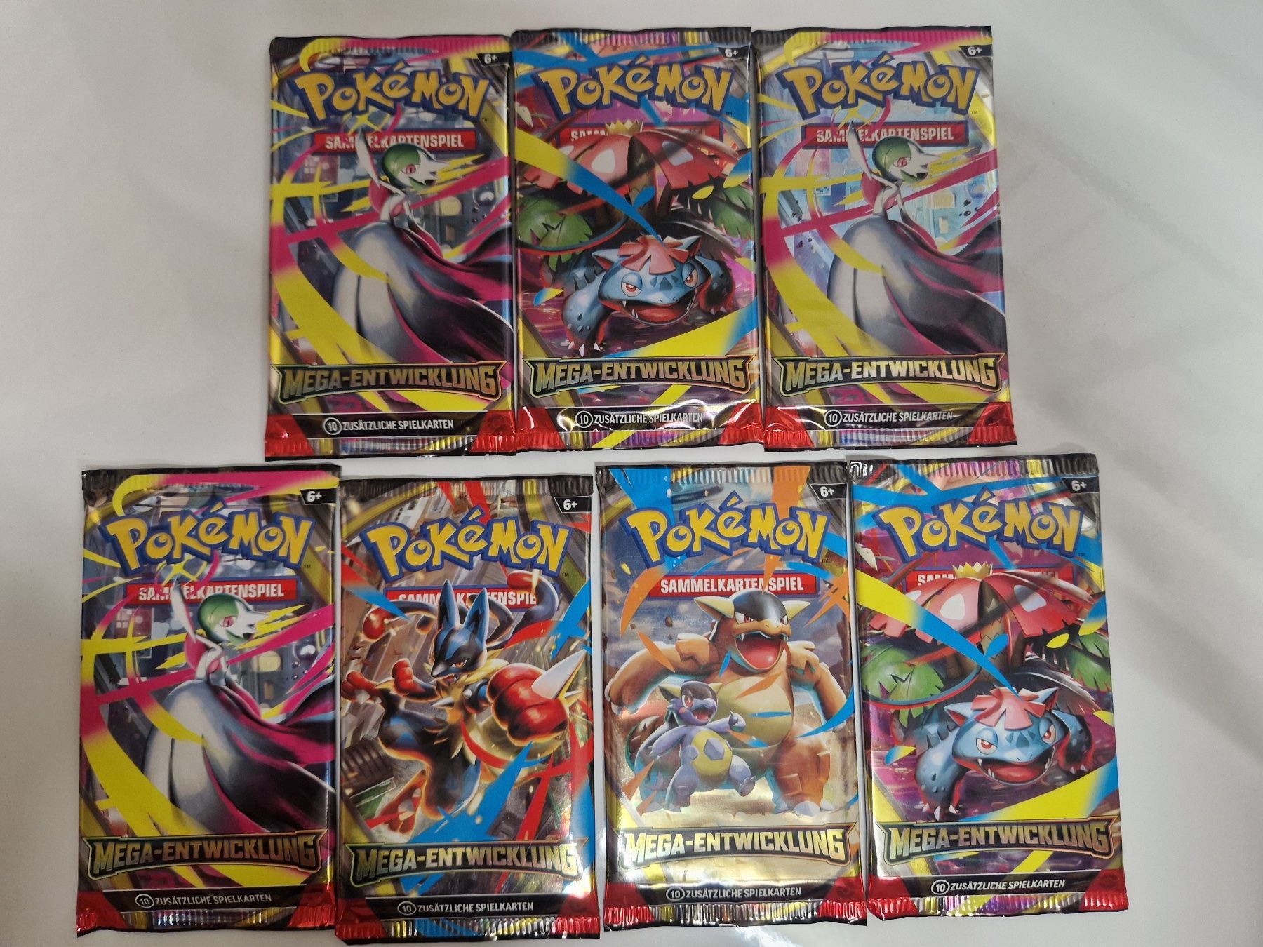 Pokémon Carte collezionabili: 7x Mega Entwicklung Booster Pack (Sealed) DE – Nuovo e nell'imballaggio originale da Kallnach venduto da yinginho