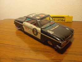 Seltenes Oldtimer Polizei Auto aus Japan, Blechspielzeug