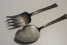 Besteck Fischbesteck -  alt   21 cm lang Schöpffläche