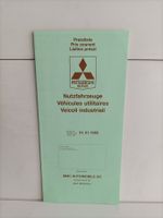 Tarif Mitsubishi Nutzfahrzeuge utilitaires 1985 (Suisse)