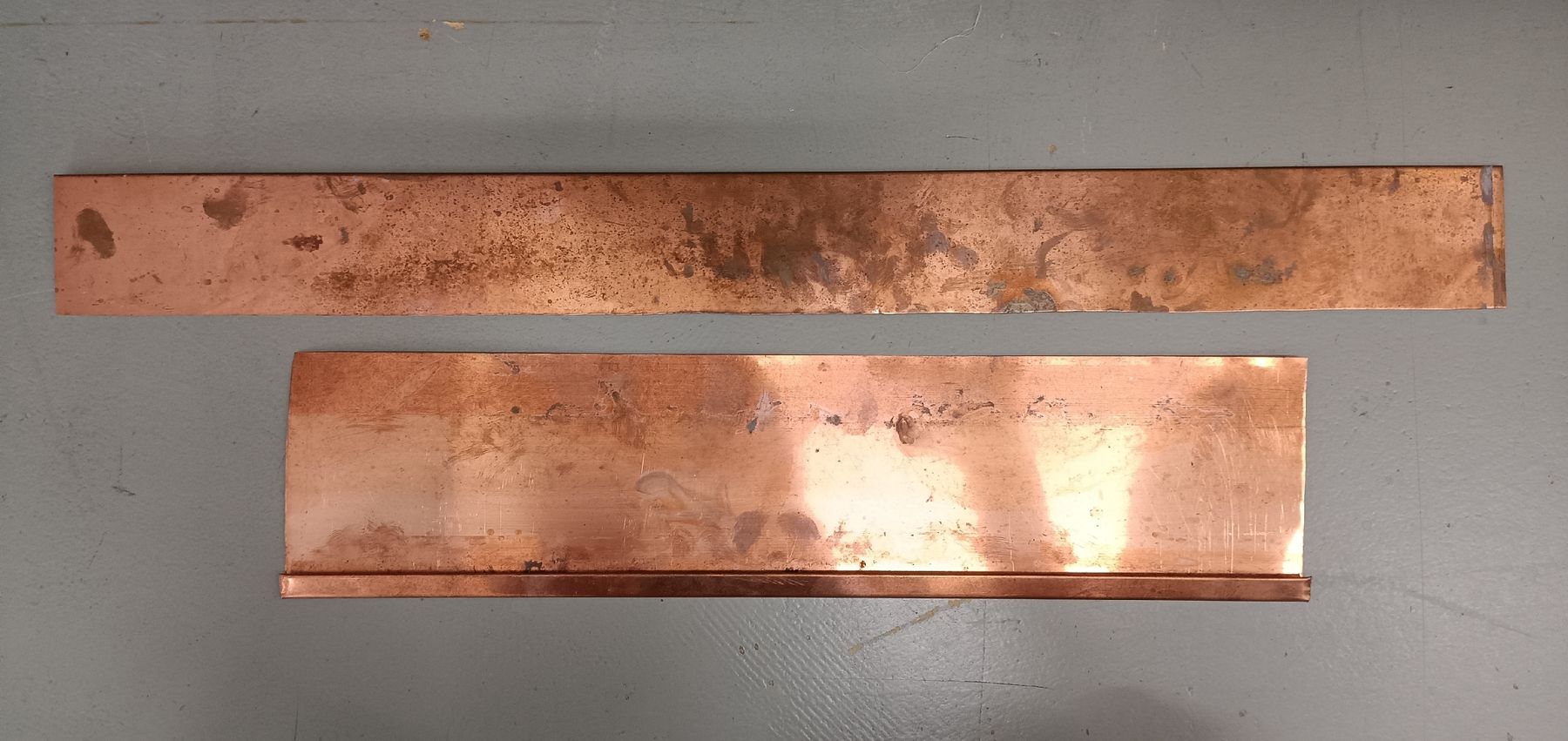 Servierplatten: 2 Kupferbleche – Gebraucht aus Biberstein von Menfis10 1