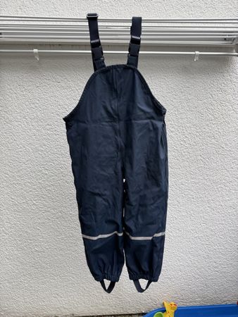 Regenhose Kinder dunkelblau mit Trägern guter Zustand