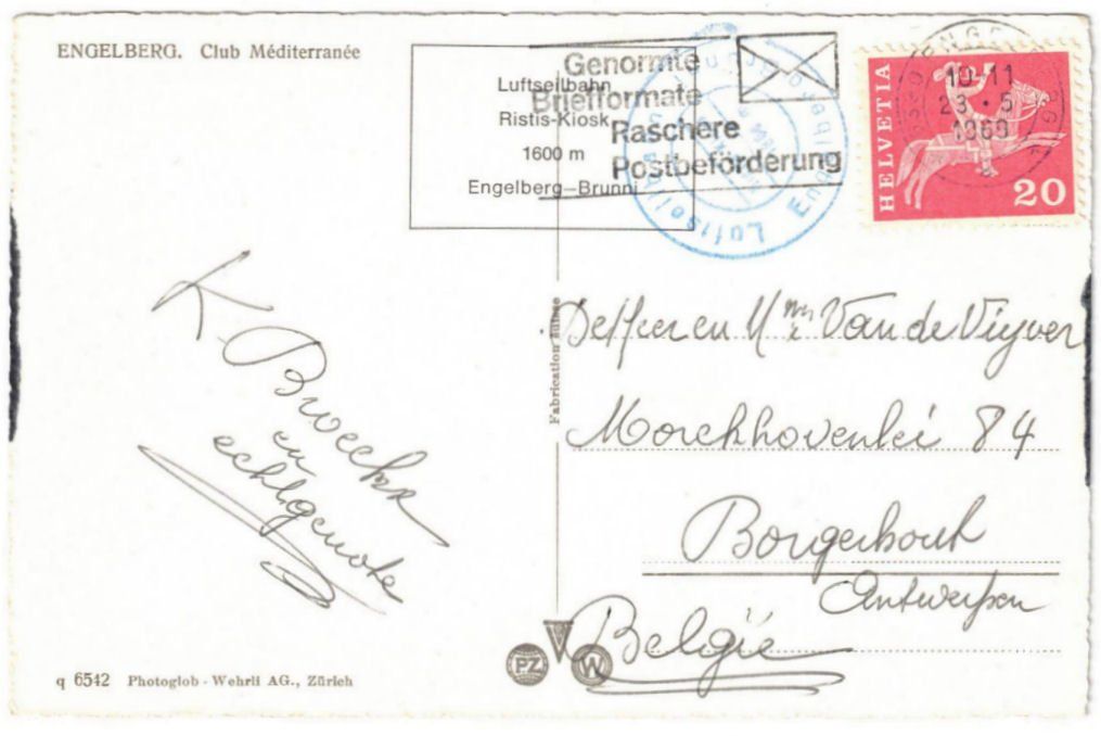 Cartoline postali: Engelberg - Standseilbahn Hotel Terrace – Usato da Binningen venduto da Mountainrider 1