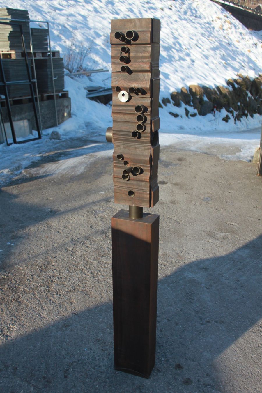 Sculture & Statue: Holz/Messing Skulptur, Willi Gutmann – Usato da Glarus venduto da Toni-Glarus 3