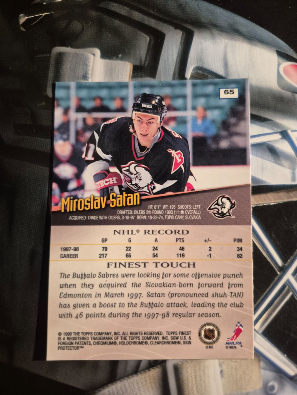 NHL Sammelbilder & Trading cards: NHL Miroslav Satan Buffalo Sabres – Gebraucht aus Treiten von Sauber73 1