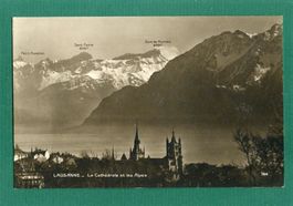 Lausanne, La Cathédrale et les Alpes, ca. 1920, ungelaufen