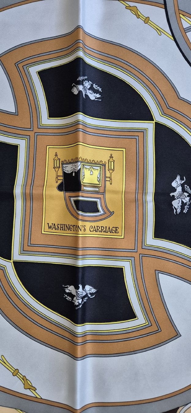 Hermès Foulards, Tücher & Schals: Foulard  Hermès Washington's Carriage – Neu (gemäss Beschreibung) aus st Gingolph von Fast-fashion 1