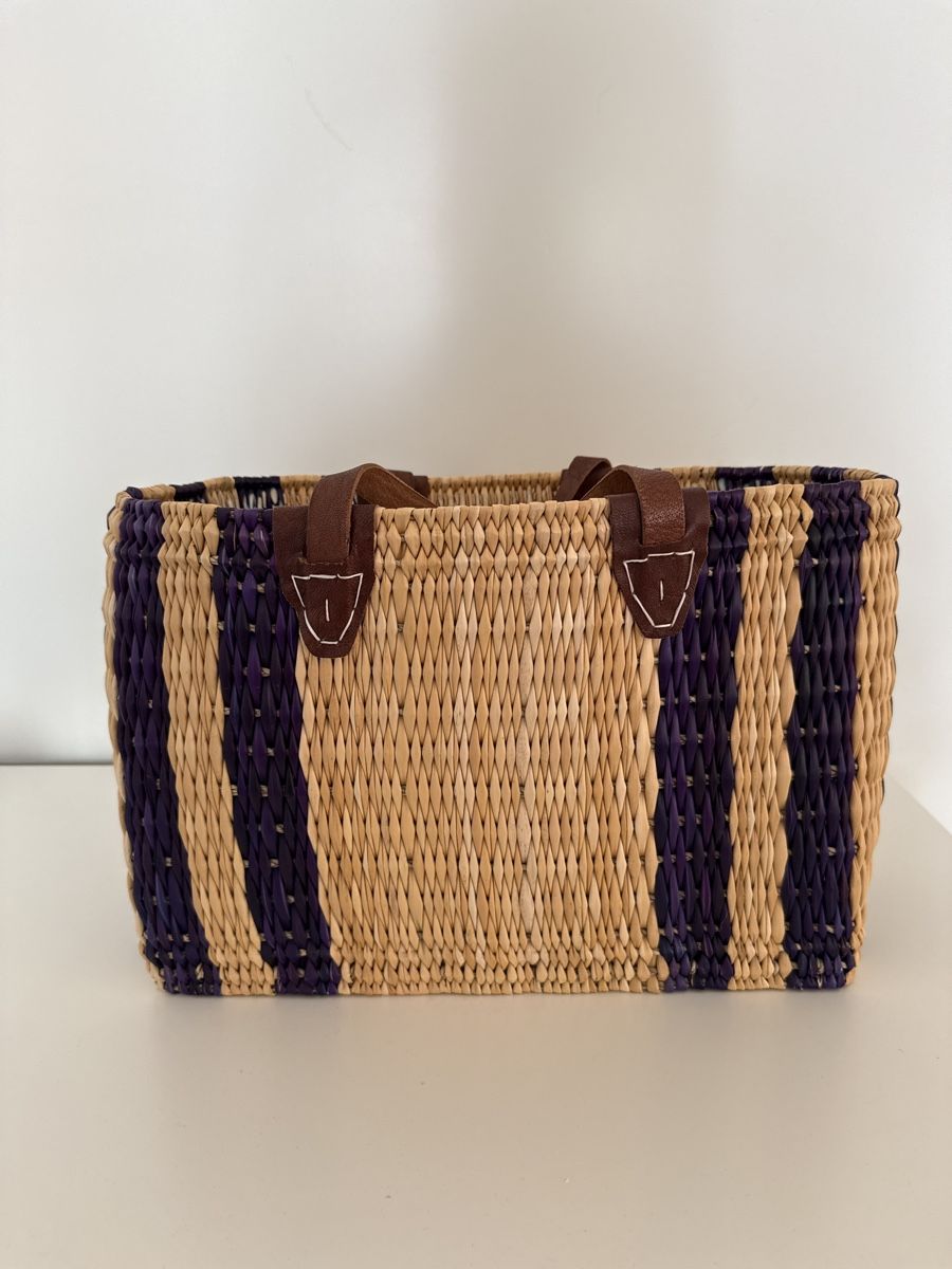 Taschen: Vintage straw tote bag with leather handles  – Gebraucht aus Zürich von ove_nw5x