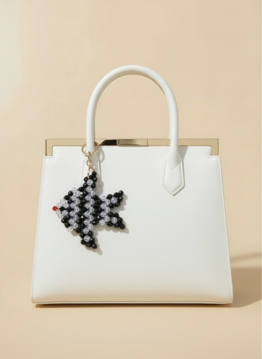 Borse da donna: Handmade Beaded Fish Bagchain - Unique Accessory Gift – Nuovo e nell'imballaggio originale da Saland venduto da ele_vc96 1