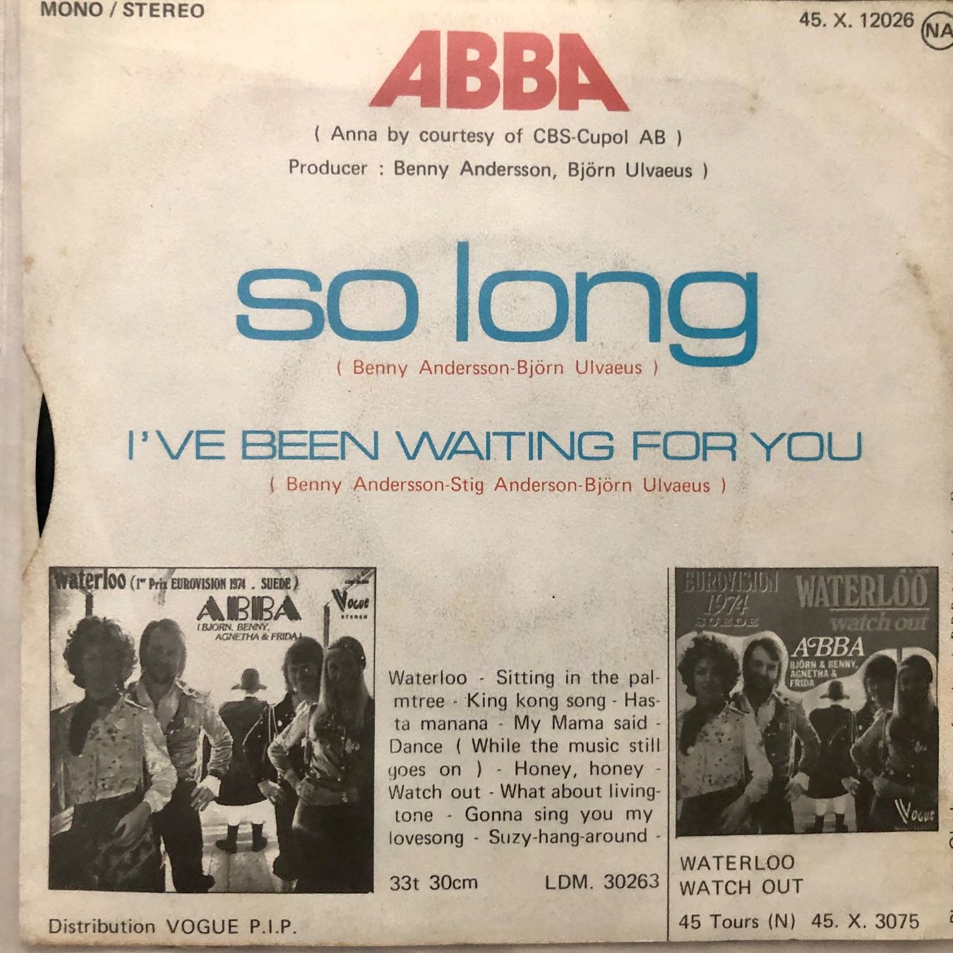 Dischi in vinile: ABBA Rarität Single Vinyl Original – Usato da Wettingen venduto da ABBA-Retro 1