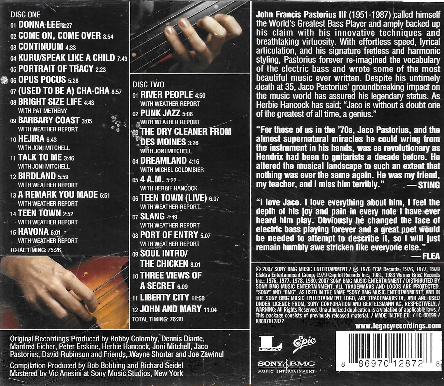 CD: Jaco Pastorius 2 CD's - The Essential – Usato da Savagnier venduto da Ne2065 1