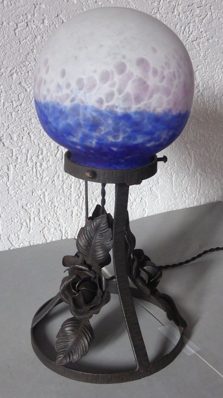 Lampade: Wunderschöne Tischlampe 1925 Noverdy Frankreich – Usato da Sonceboz-Sombeval venduto da Artdecolove 2