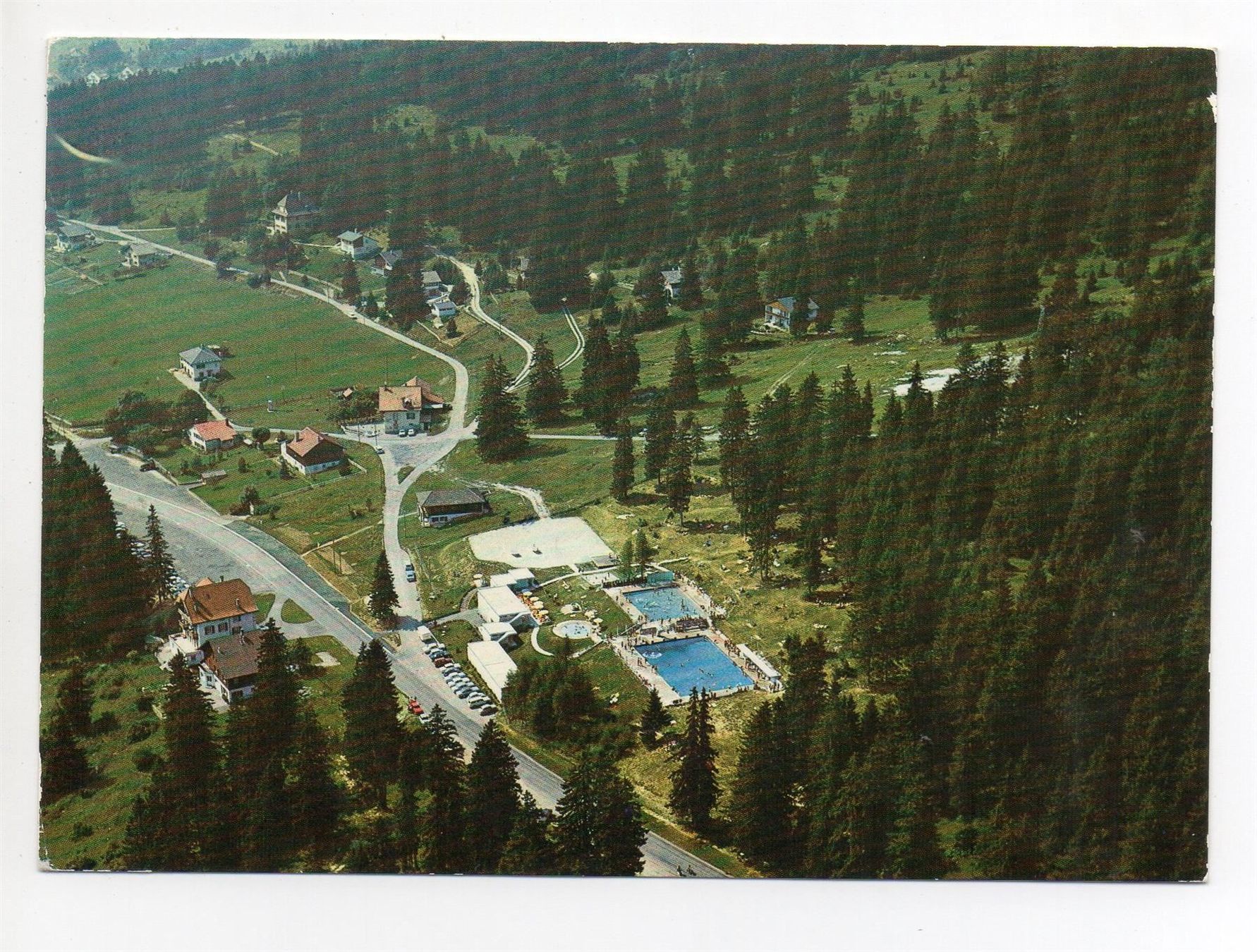 Cartoline postali: STE-CROIX LES RASSES Piscine des Replans – Usato da Jona venduto da philajona