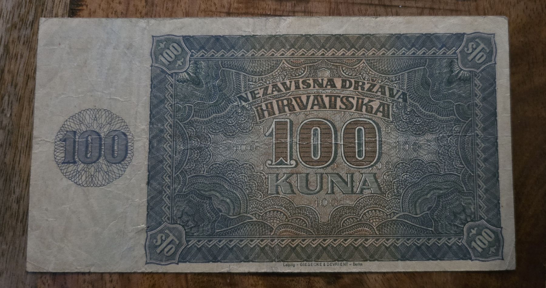Banconote: Kroatien 100 Kuna 1941 – Usato da Rotkreuz venduto da Titotesla 1