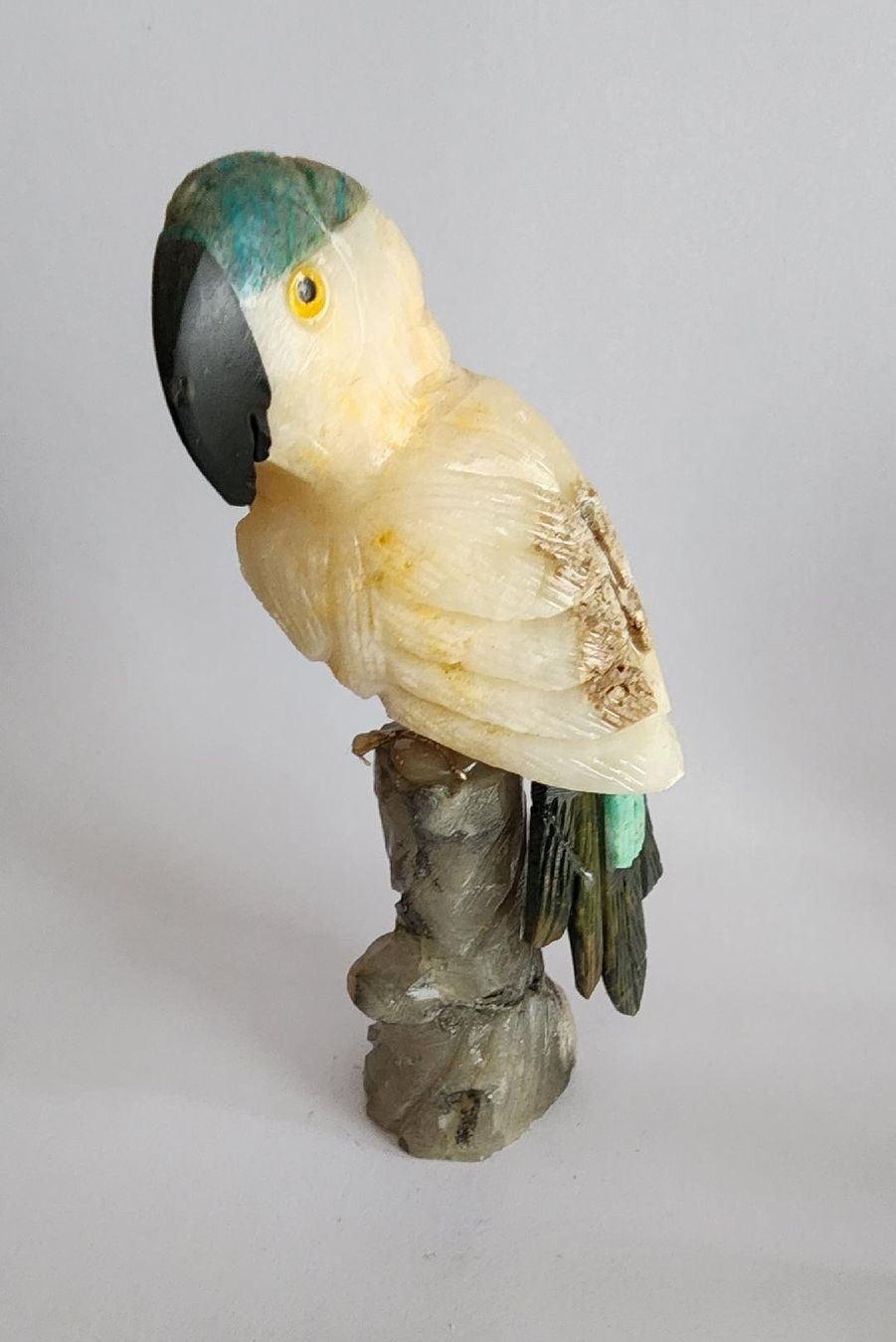 Statuette: Mineral / Halb Edelstein Papagei, Eule, Tuca Figur, NEU! – Nuovo (secondo la descrizione) da Lima- Peru venduto da Alpaka-Haus 5