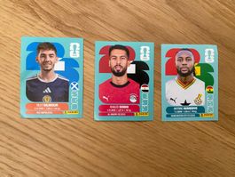 Panini 3x WM 2026 Sticker: Costa, Chaibi,