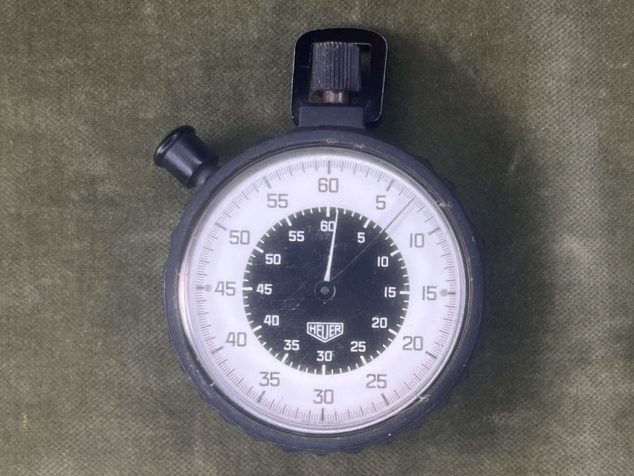 Tag Heuer Orologi: Heuer Stop Uhr in Schutz Case – Usato da Magden venduto da Hornet2 3
