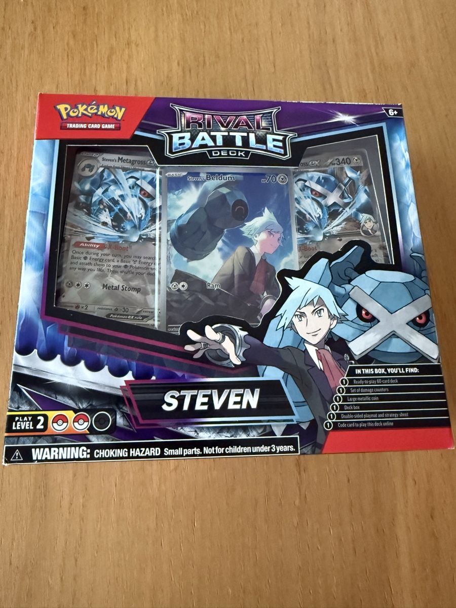 Pokémon Carte collezionabili: Pokemon Rival Battle Deck Steven neu ungeöffnet – Nuovo e nell'imballaggio originale da Oberengstringen venduto da sigurros 1
