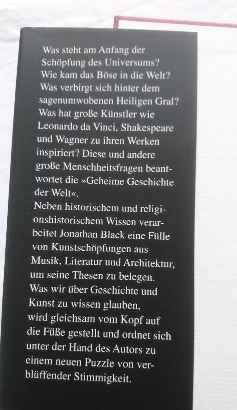 Libri: Die geheime Geschichte der Welt - Jonathan Black – Usato da Schüpfen venduto da ardiphne 2