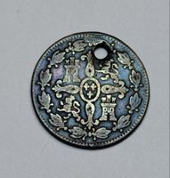 Monnaie ancienne 1777 en argent Carolus III D.G. Hispan. Rex