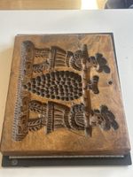 Holzmodel Lebkuchenform Trauben und Figuren antike(I11)