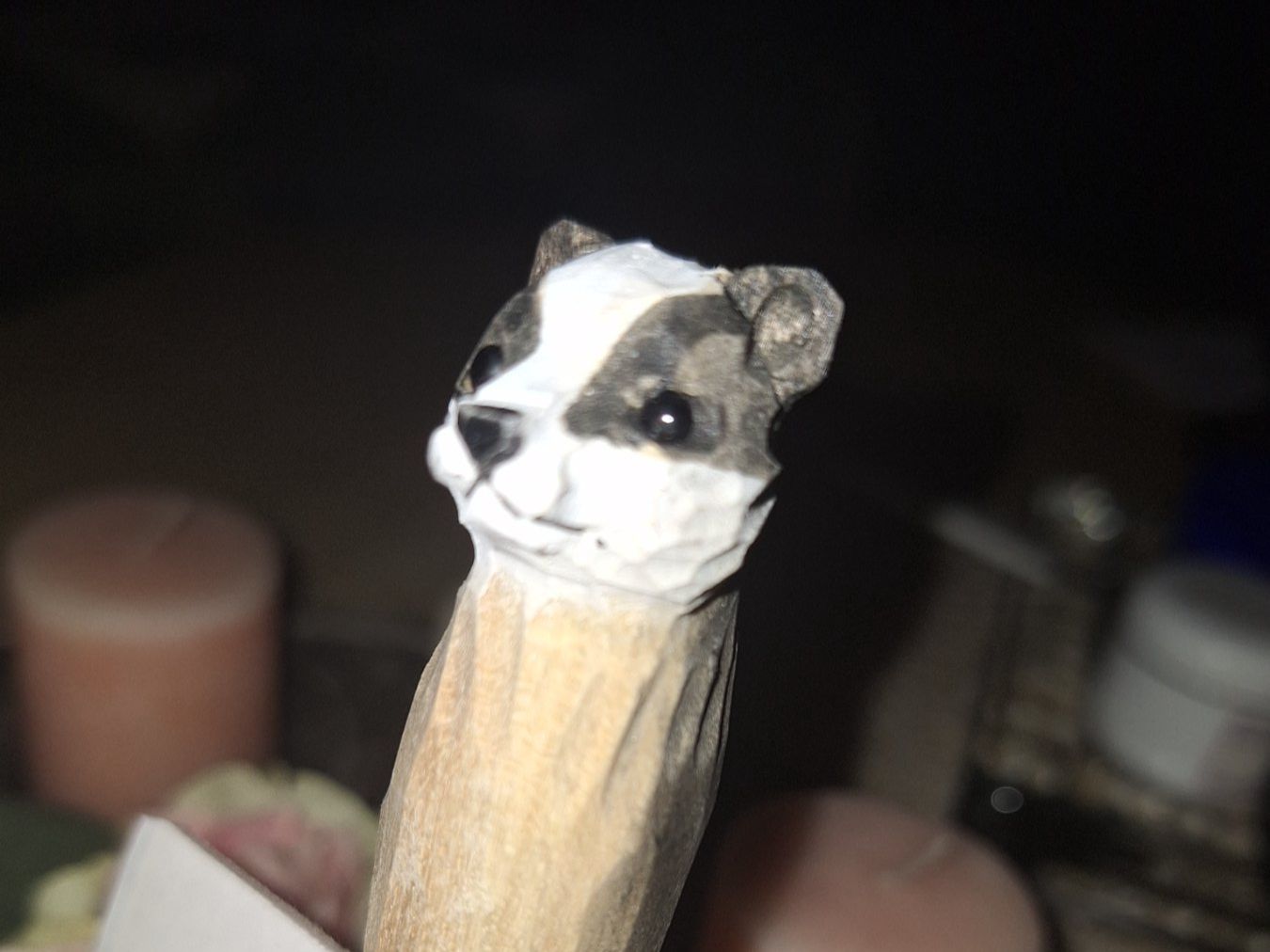 Figuren: Wäscheklammer Holzfigur Dachs handgeschnitzt – Neu und originalverpackt aus spreitenbach von lumbalplatte 2