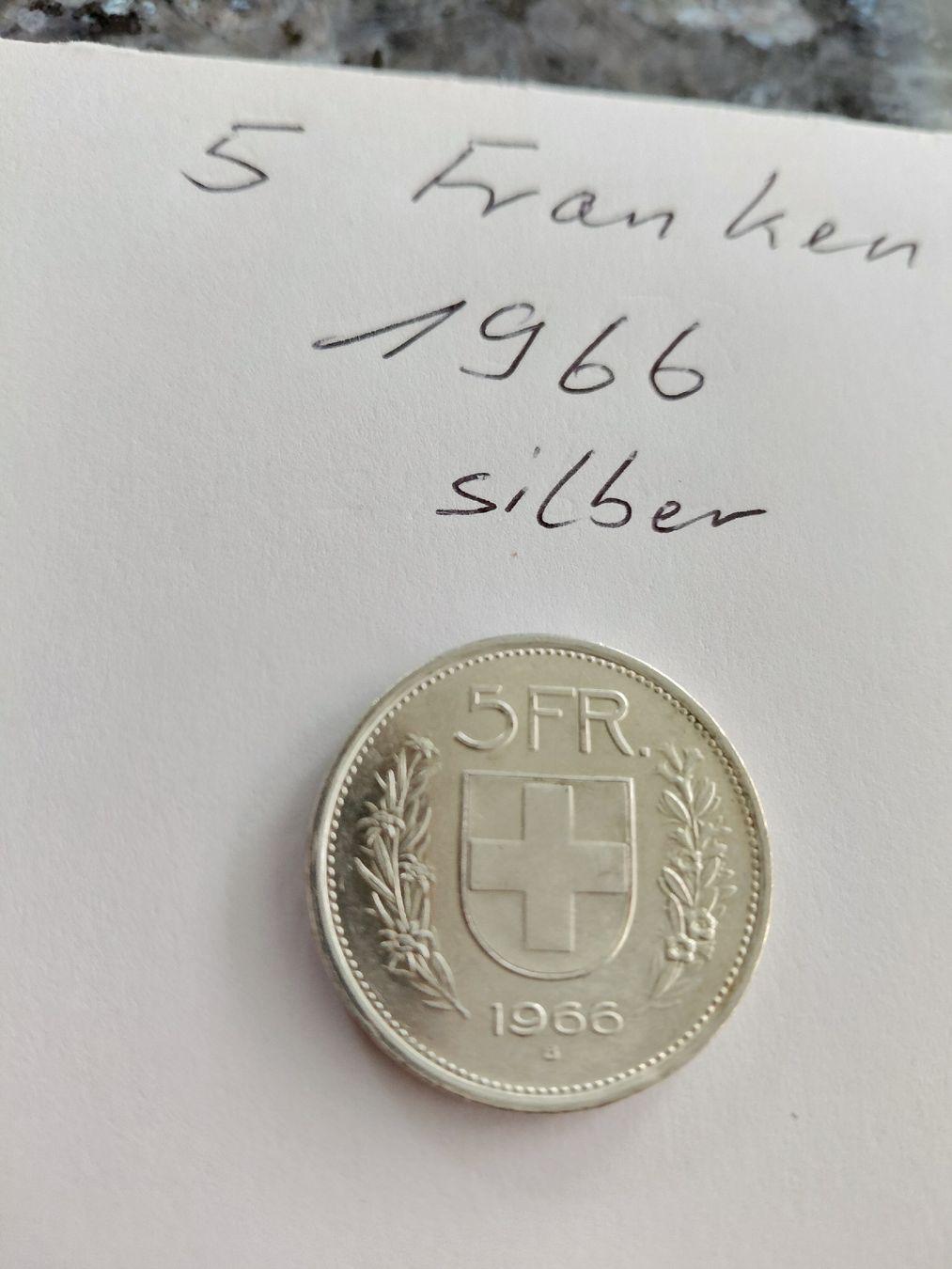 Alle Münzen: 5 Franken 1966 silber – Gebraucht aus Bonaduz von topolino052