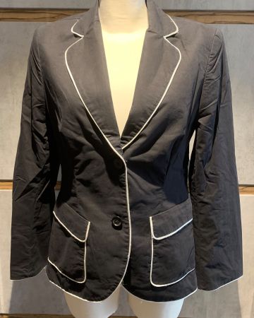 Cinque Blazer Jacke Sommer schwarz + Satinpaspeln Gr.36 S