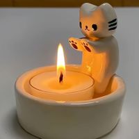 Niedlicher Kerzenständer - Katze - Teelichthalter